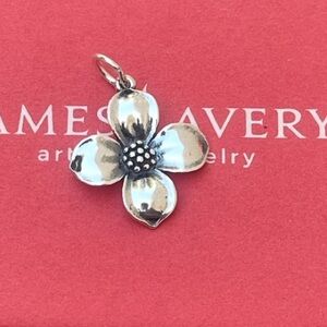 James Avery Silver Dogwood  Flower Pendant  - Silver